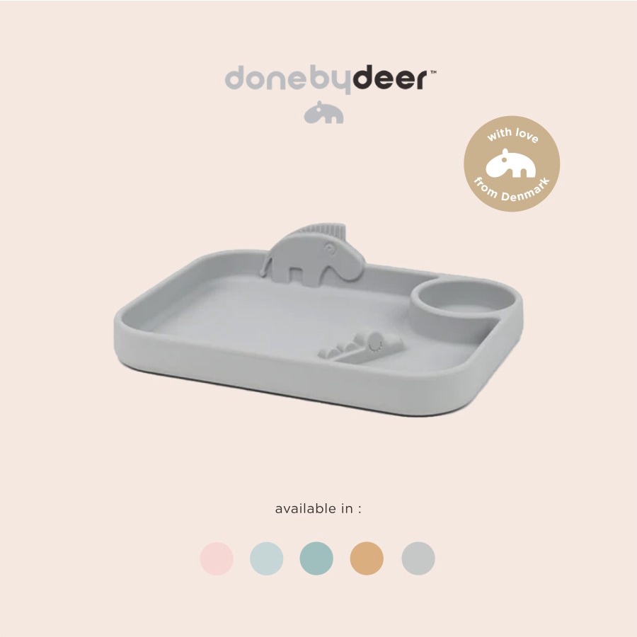 Done by Deer - Peekaboo Compartment Plate Deer friends - Piring Anak