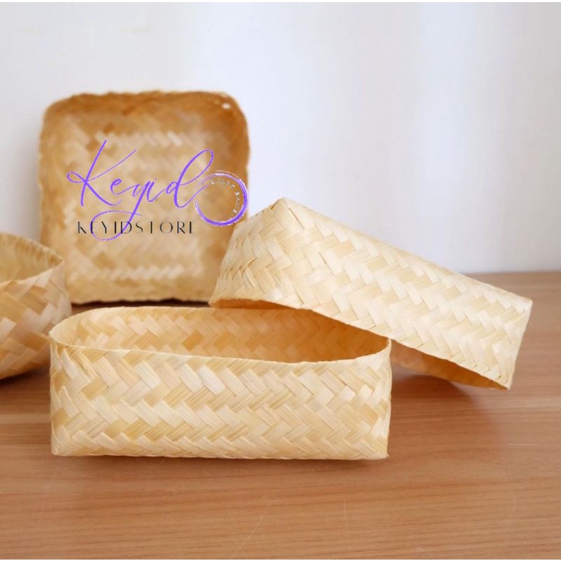 Besek Bambu 24x10 Sepasang | Besek Bambu Panjang | Besek Pegon - Box Nasi dan Hampers