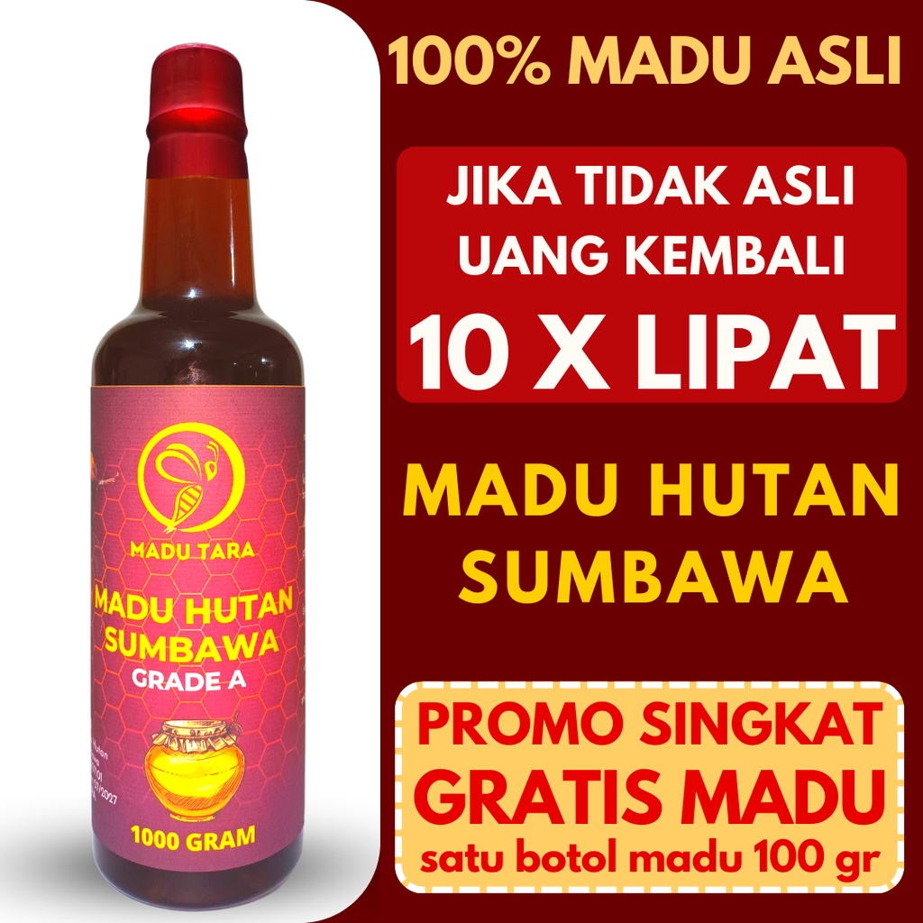 MADU HUTAN SUMBAWA MADU ASLI MADU MENTAH MURNI RAW HONEY MADU TARA