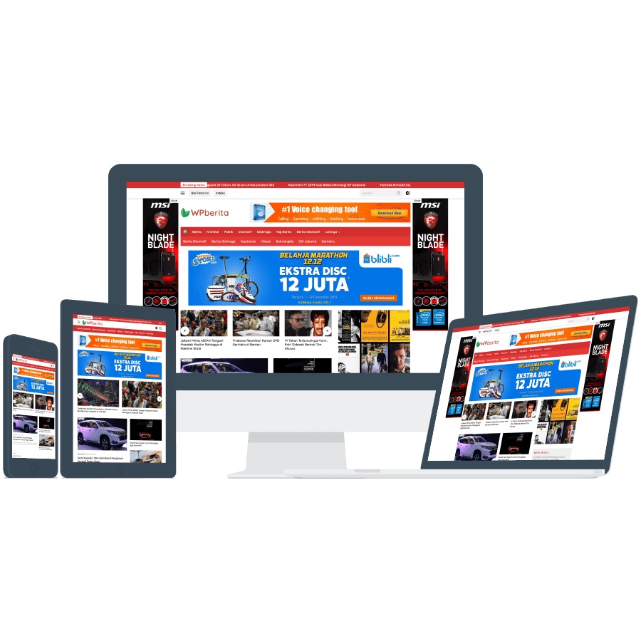 WPBerita Theme WordPress - Original Lisensi Lifetime