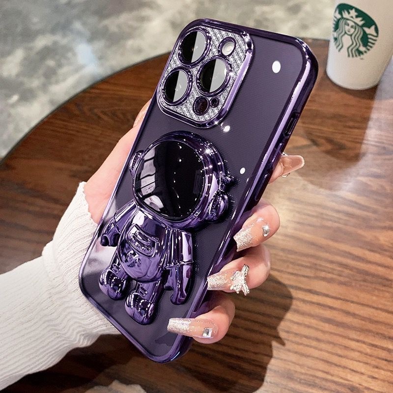 Case Pelindung Lensa Kamera Shockproof Desain Astronot Untuk iPhone 14 Pro Max Plus 13 12 Pro Max 14 13