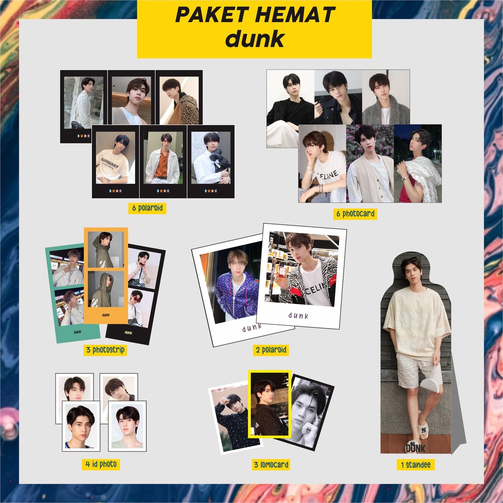 PAHE PAKET HEMAT THAI ( DUNK NATACHAI ) polaroid, bunting flag GMMTV GMM BOYS
