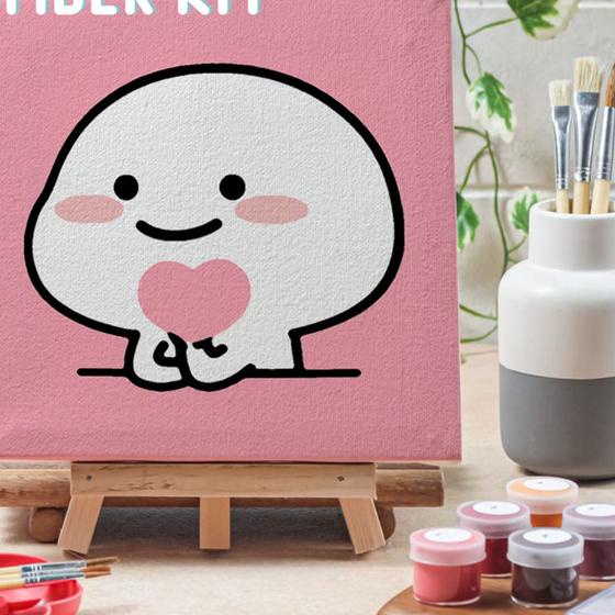 

Paint by number pentol versi 3 canvas 20x20 cm painting kit - pentol11, 15x15cm