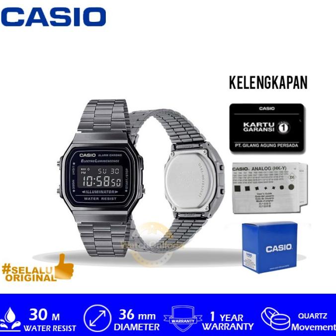 Casio General A168WGG-1BDF / A168WGG1BDF / A168WGG Original