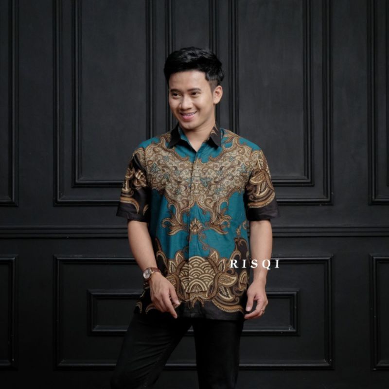 Batik Pria Baju Batik Pria Gus Azmi Syubbanul Muslimin Batik Katun Halus Hadroh Azzahir Santri muslim, Moderen