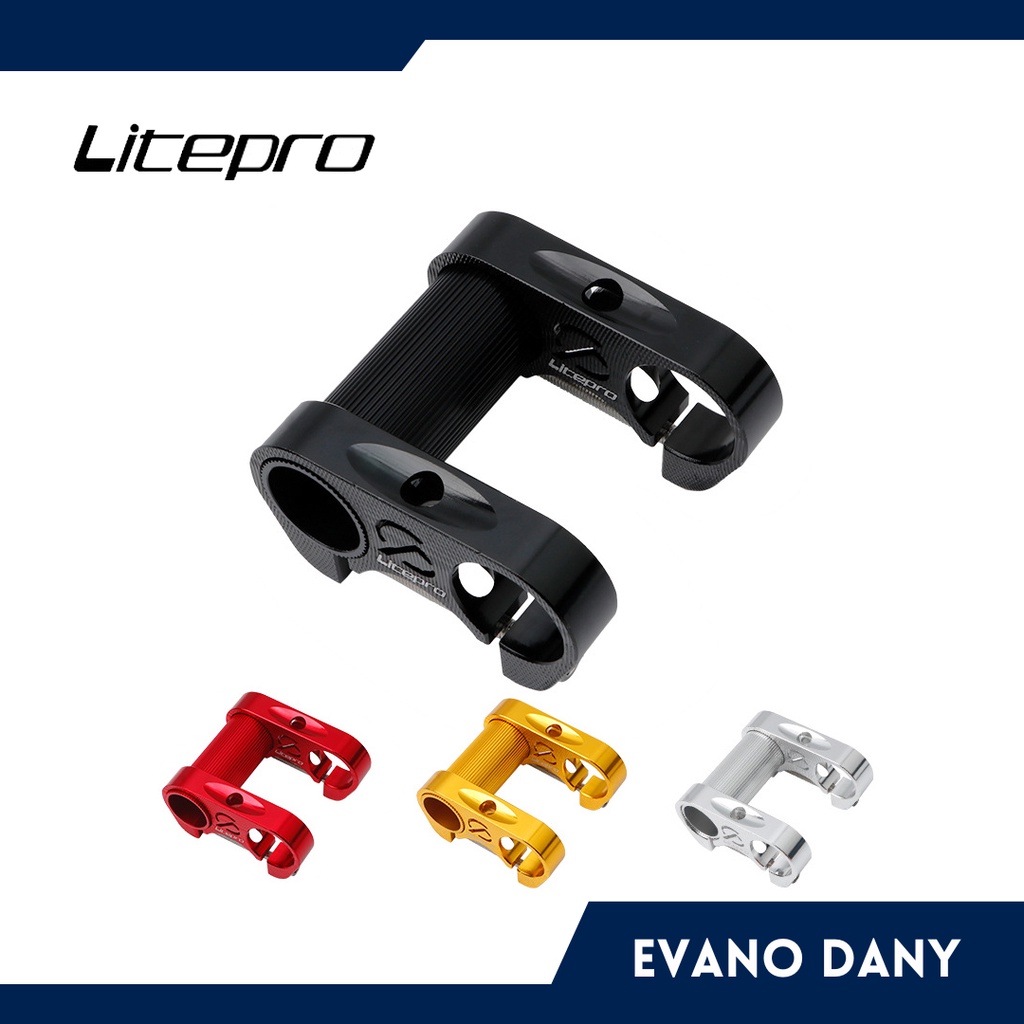 Double Stem Litepro Handlebar Sepeda Lipat 25.4mm
