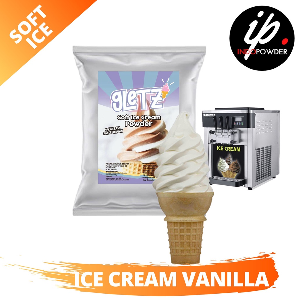 Bubuk Es Krim VANILLA 1Kg I Bubuk Es Cream 1Kg I Bubuk SOFT ICE CREAM VANILAA 1Kg