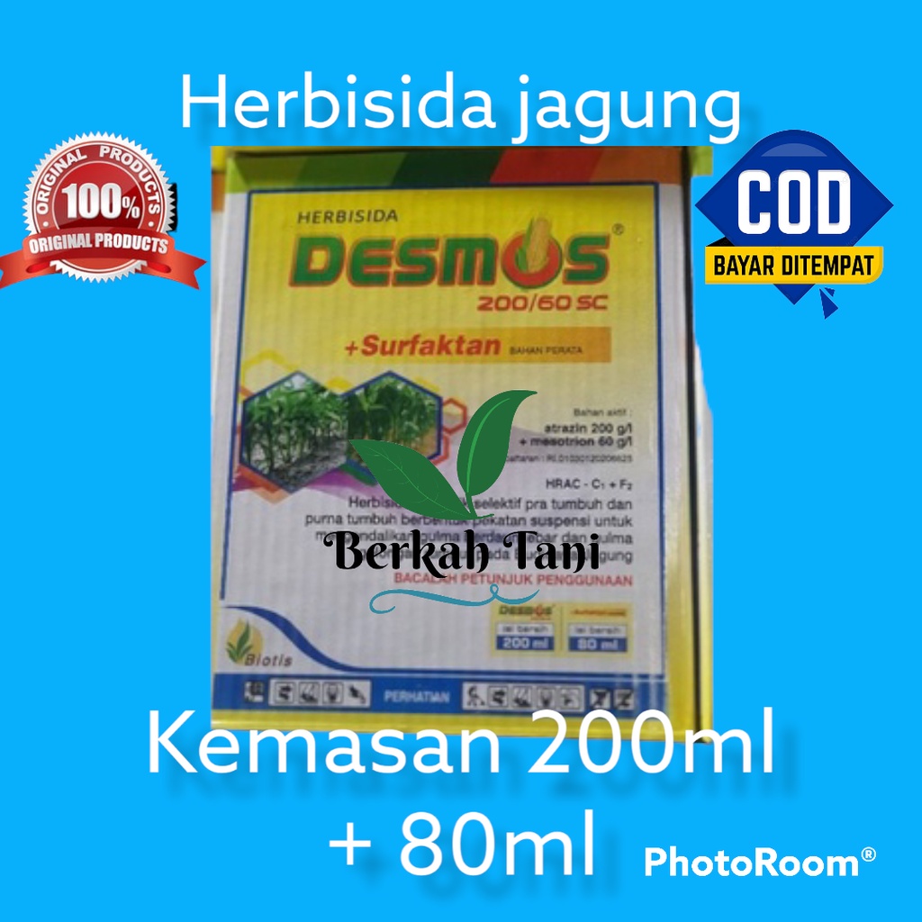 Herbisida DESMOS 200/60SC +Surfaktan Kemasan 200ml + 80ml Pengendal Gulma Jagung