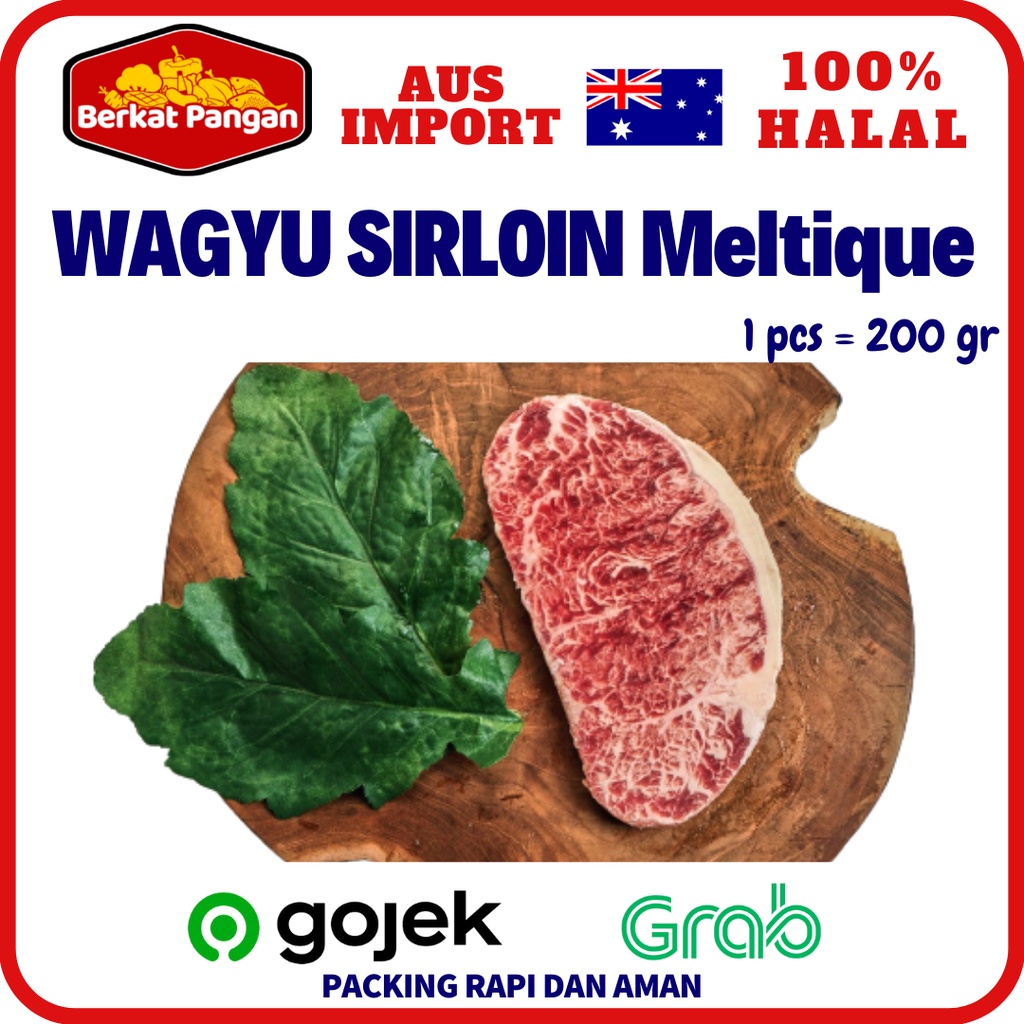 Daging Sapi Sirloin Wagyu Meltique/ Striploin Meltique  / Meltik Wagyu Beef Steak 200gr