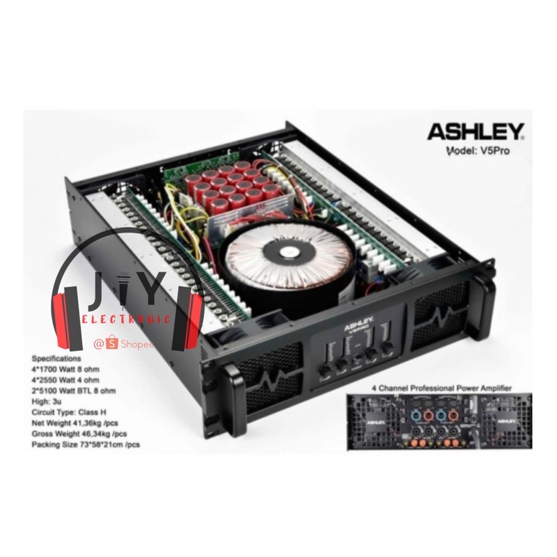 Power Ashley 4 Channel Class H V5Pro V5 Pro V 5Pro Original