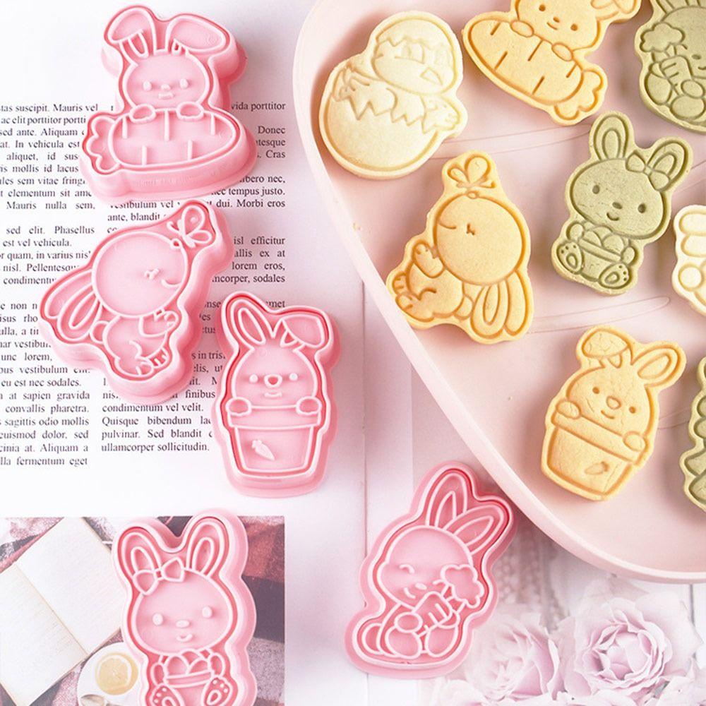 Top 8pcs/set 3D Easter Rabbit Alat Kue Pastry Dekorasi Plunger Cookie Cutter