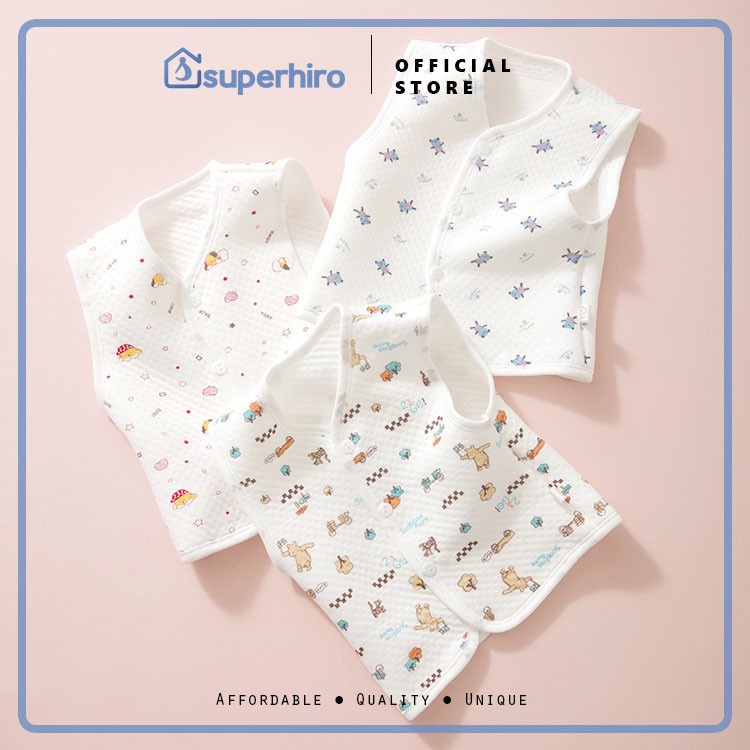 Rompi Atasan Baju Hangat Baby Bayi Newborn Anti Angin Tangan Buntung