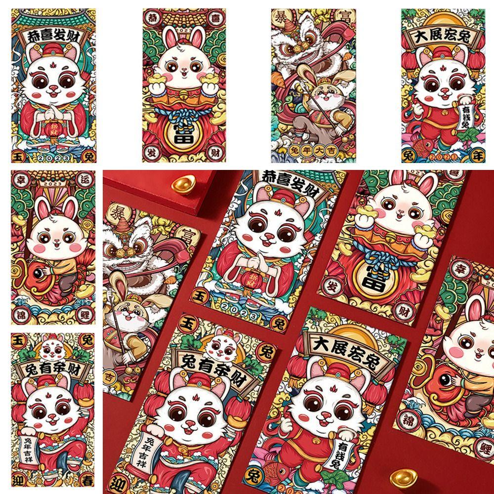Preva 12PCS Amplop Merah New Spring Festival Year of The Rabbit Hongbao
