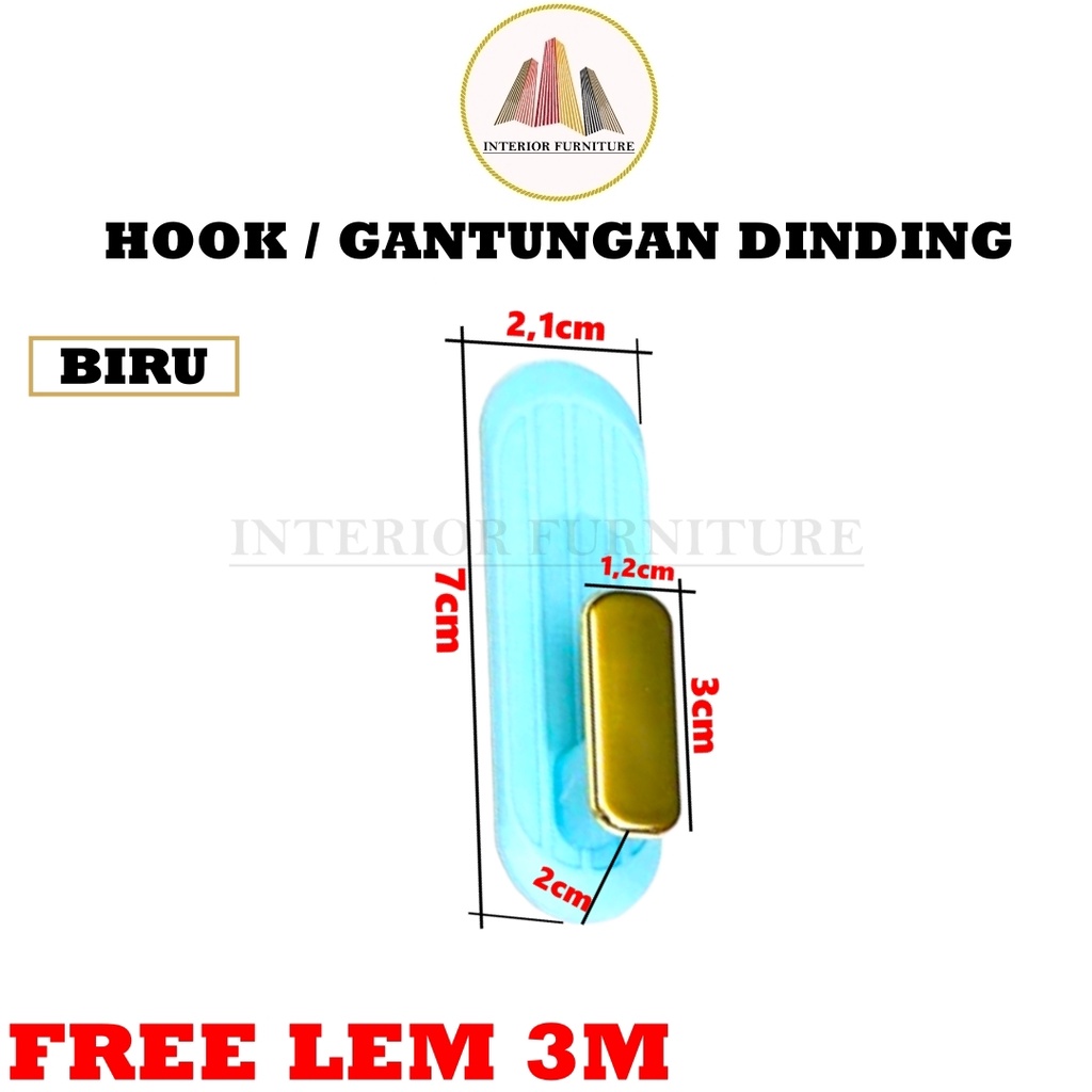 Hook Tempel Serbaguna Bisa Untuk Kait/Kunci/Baju/ Barang Lainnya