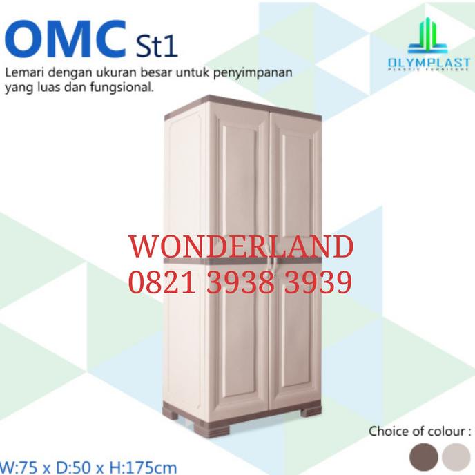 

lemari plastik 2 pintu olymplast omc stock ready