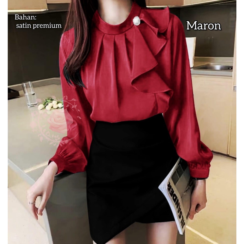BLOUSE JONKA BAHAN SATIN PREMIUM/ BLOUSE WANITA