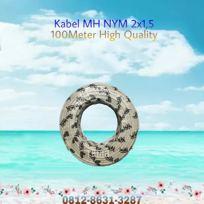 New Kabel Listrik Cable Engkel Kawat Nym 2X1,5 X 100 Yard 2 X 1,5 Cod