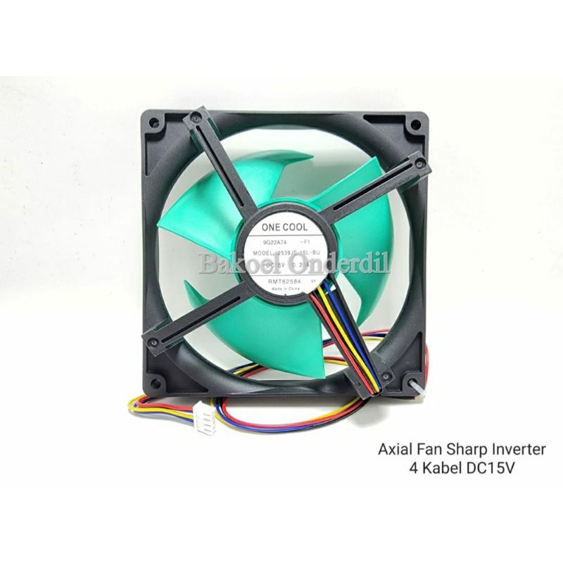 MOTOR FAN KULKAS INVERTER 12x12 12539JE-15L-BU DC15V 4 KABEL