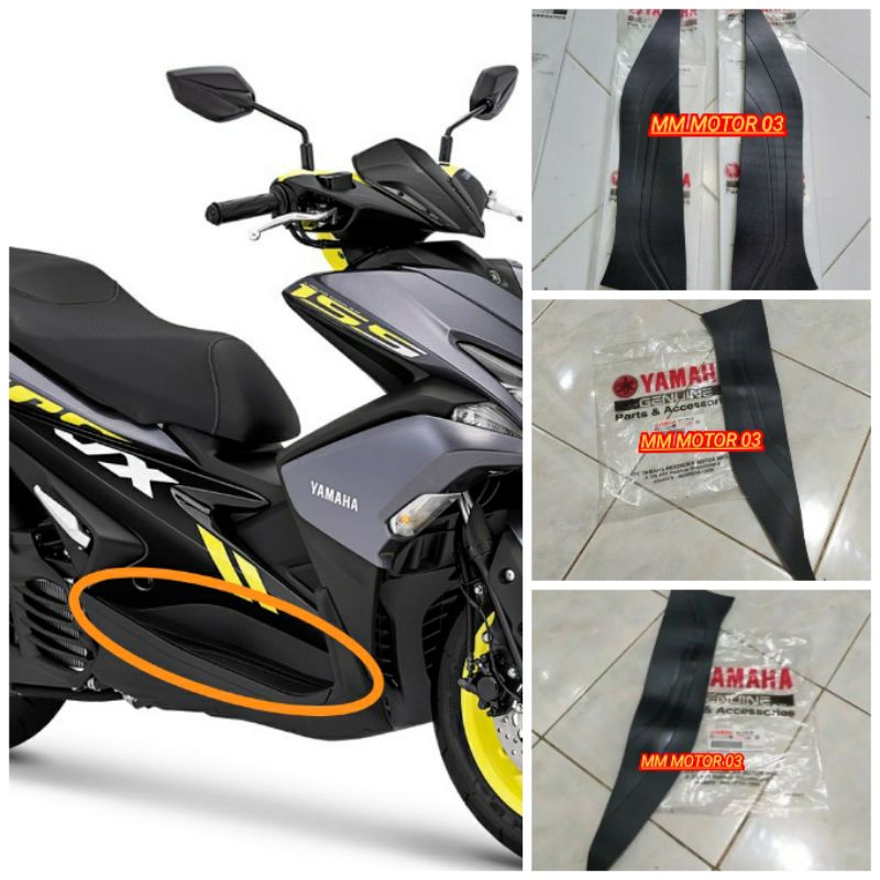 Bordes, Karpet, karet, lantai Pijakan kaki Aerox 155 2017-2020 set kanan kiri Original Yamaha