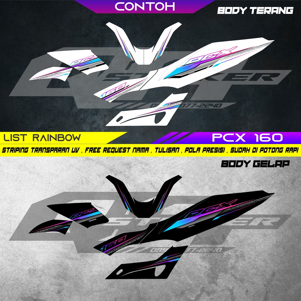 Jual STRIPING PCX 160 TRANSPARAN GLOSSY | Shopee Indonesia