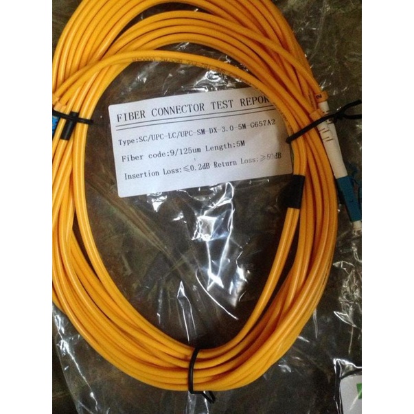 Patch Cord LC-SC, Singlemode, Duplex, 5 Meter