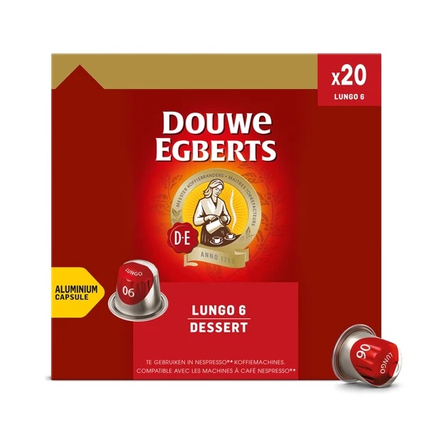 

Douwe Egberts Lungo 6 Dessert 20 Aluminium Capsules