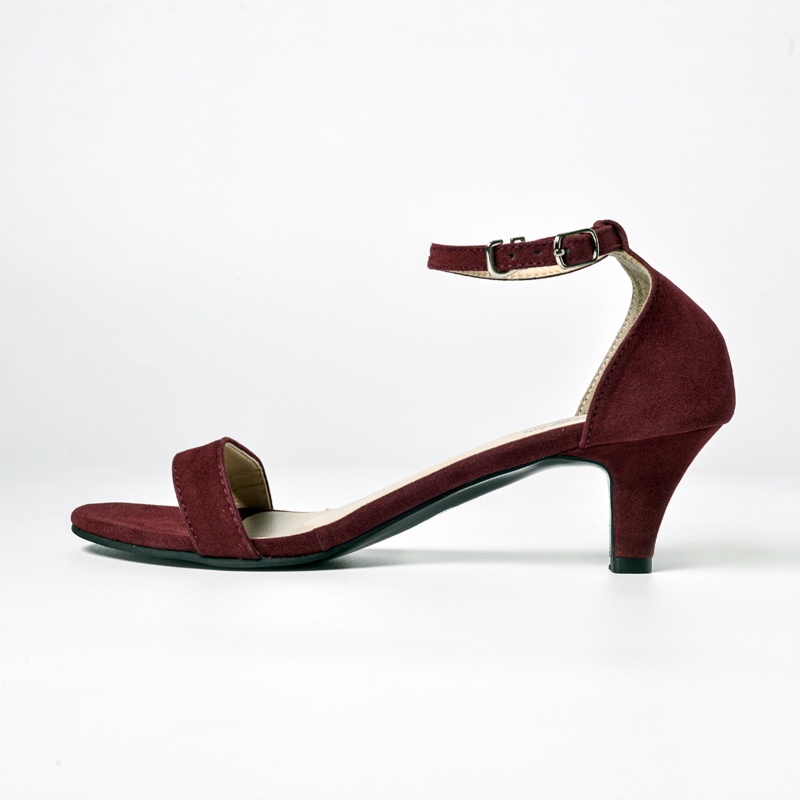 morningbell high heel murah berkualitas strap suede 5 cm