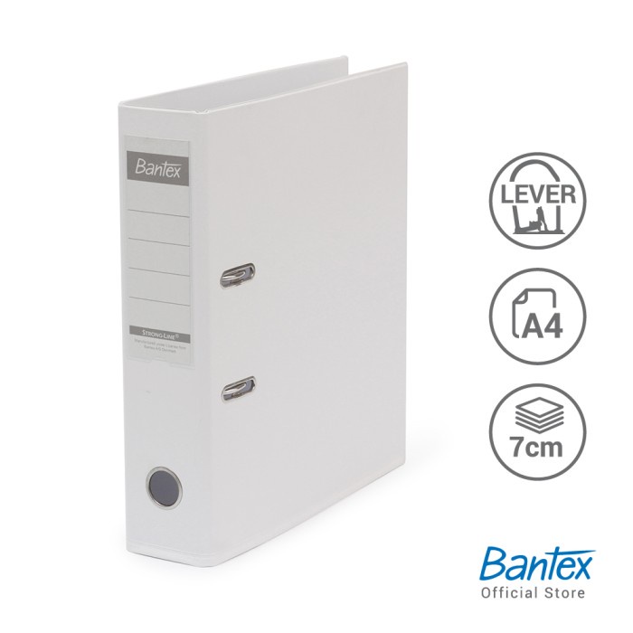 

Bantex Lever Arch File Ordner Pvc A4 7Cm White #1450V07