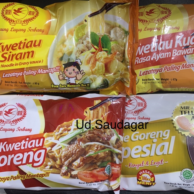 

Kwetiau Goreng / Kuah Cap Burung Layang Terbang 85gr