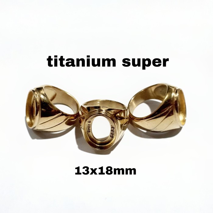 Cincin Emban Ring Titanium Kuning - 7