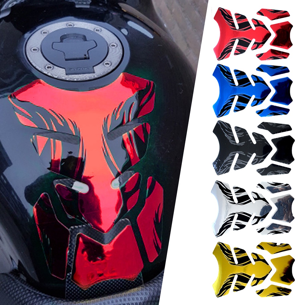 Fishbone 3D Rubber Tank Pad Stickers Honda Oil Gas Protector Cover Decoration Flame Motorcycle Accessories untuk YAMAHA