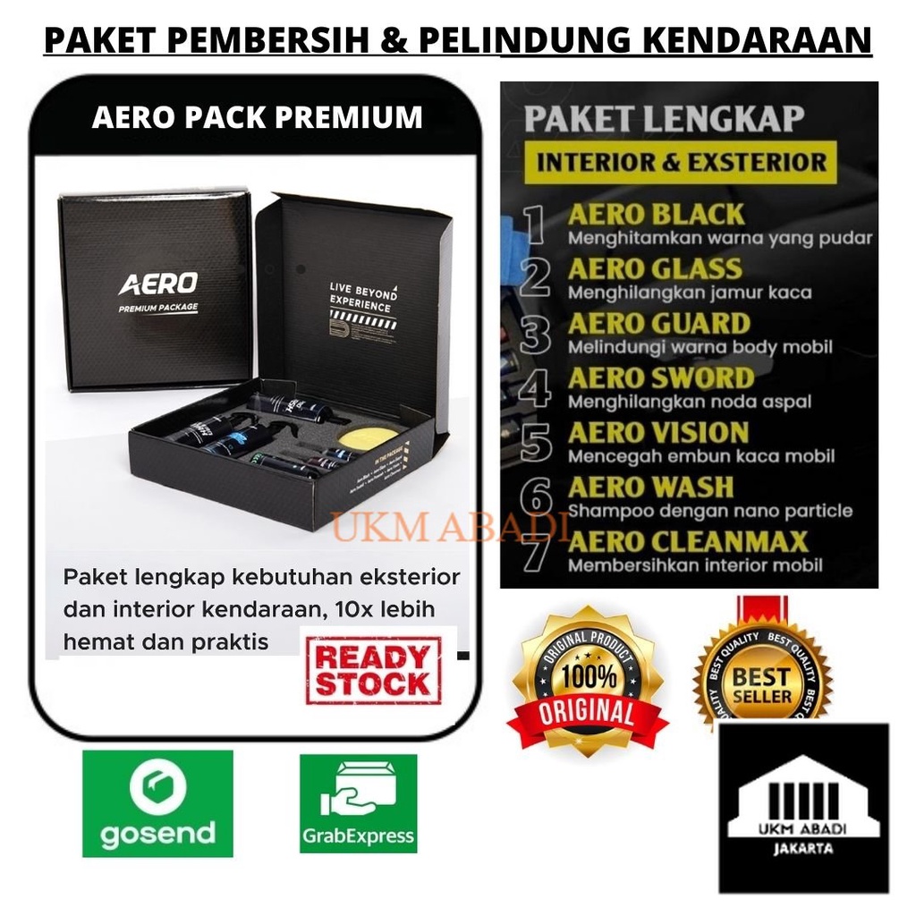 Aero Pack Premium Paket Pembersih Interior Exsterior Mobil &amp; Motor