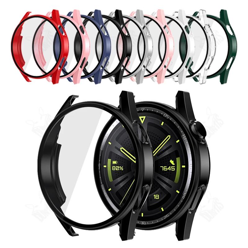 Case Pelindung Layar Tempered Glass 9H Ultra Tipis 46mm 48mm Untuk Huawei Watch 3 Pro Porsche 42mm