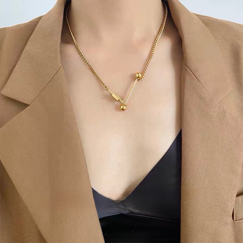 Kalung Titanium Sisik Naga Korea Fashion Style Kombinasi Trending