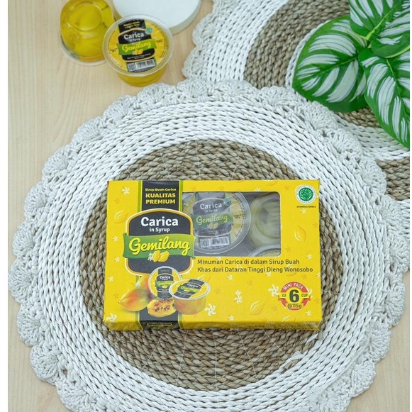 Manisan Buah Carica Gemilang 125 Gr 6 Cup