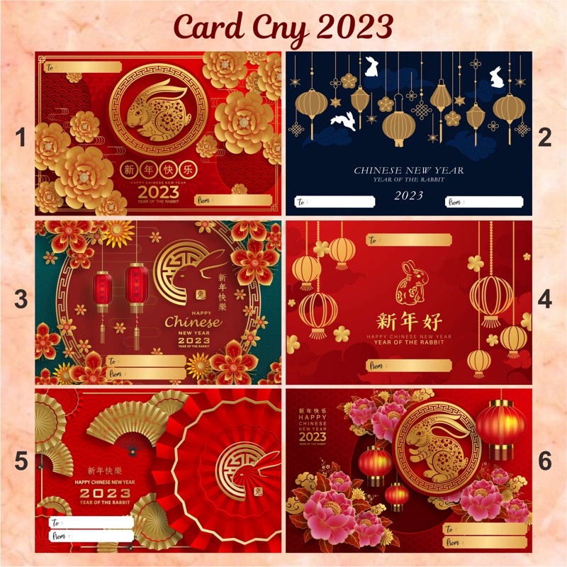 KARTU UCAPAN IMLEK CNY 2023 CHINESE NEW YEAR GREETING CARD 043