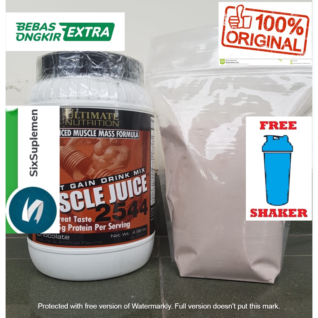 (Bonus Shaker/Sample) Ultimate Nutrition Muscle Juice 2544 bukan revolution 2 Lbs Eceran (900 GRAM)