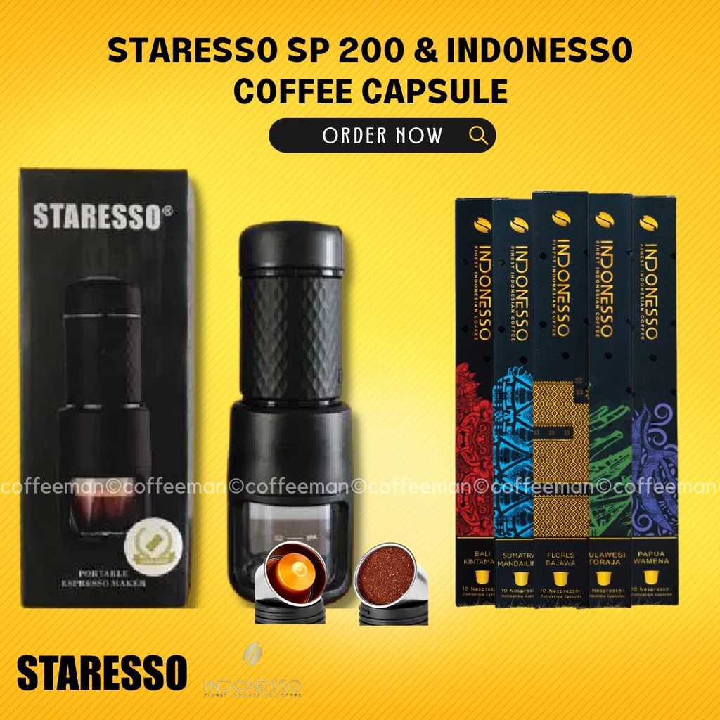 

Bundle Staresso SP 200 Manual Espresso Coffee Maker & Coffee Indonesso