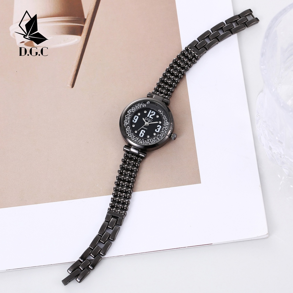 ✨DGC✨Jam tangan wanita tali rantai grosir diimpor berlian penuh berkualitas tinggi W247