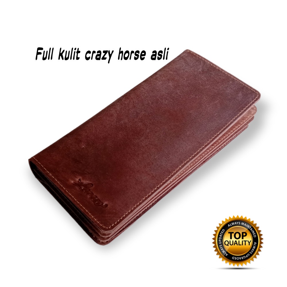 dompet panjang pria kulit asli crazy horse / dompet kulit pria crazy horse / dompet panjang pria / dompet panjang pria kulit asli