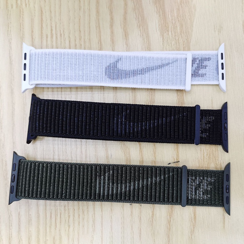 Nike Nylon Tali Strap Apple Watch Series 8 7 6  45mm 44mm 42mm 41mm 40mm 38mm - Nylon Loop Nike