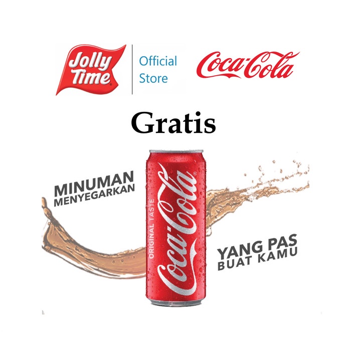 

Jolly Time Mircowave Popcorn - Paket Tetra Butter FREE Coca Cola