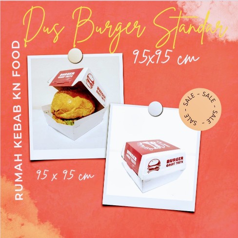 

Box Kardus Burger standart 50 Pcs - Packaging Kemasan Burger 50 Pcs