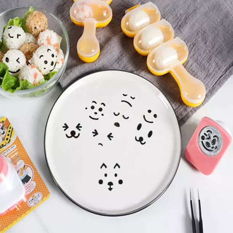 Termurah Cetakan Sushi Onigiri Bento DIY Motif Kartun Smiley Face