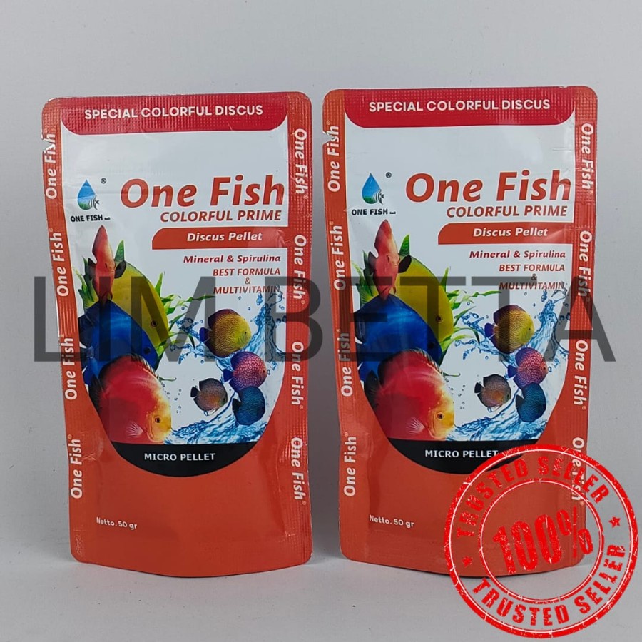 ONE FISH COLORFUL PRIME DISCUS 50 GRAM / MAKANAN IKAN DISCUS