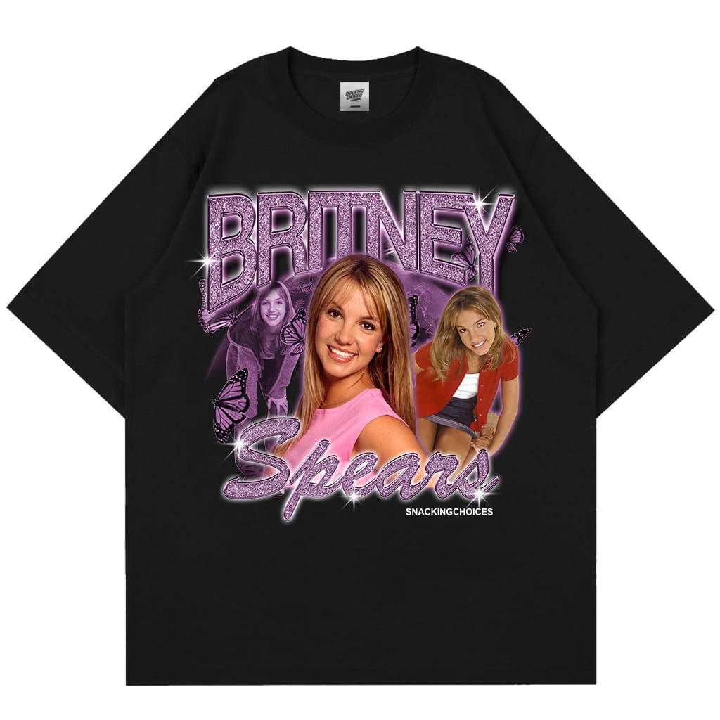 T-shirt | Oversize | Britney | Black | Snackingchoices