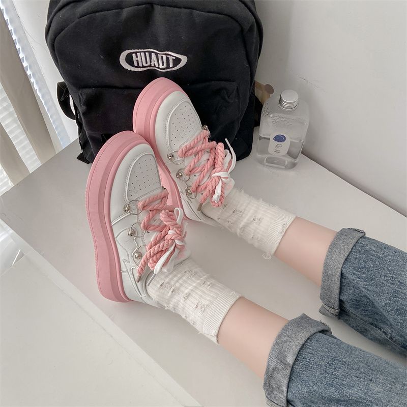 [GROSIR][COD] SEVEN_DAY SEPATU SNEAKERS WANITA KOREA IMPORT SPORT SHOES H-288 PINK