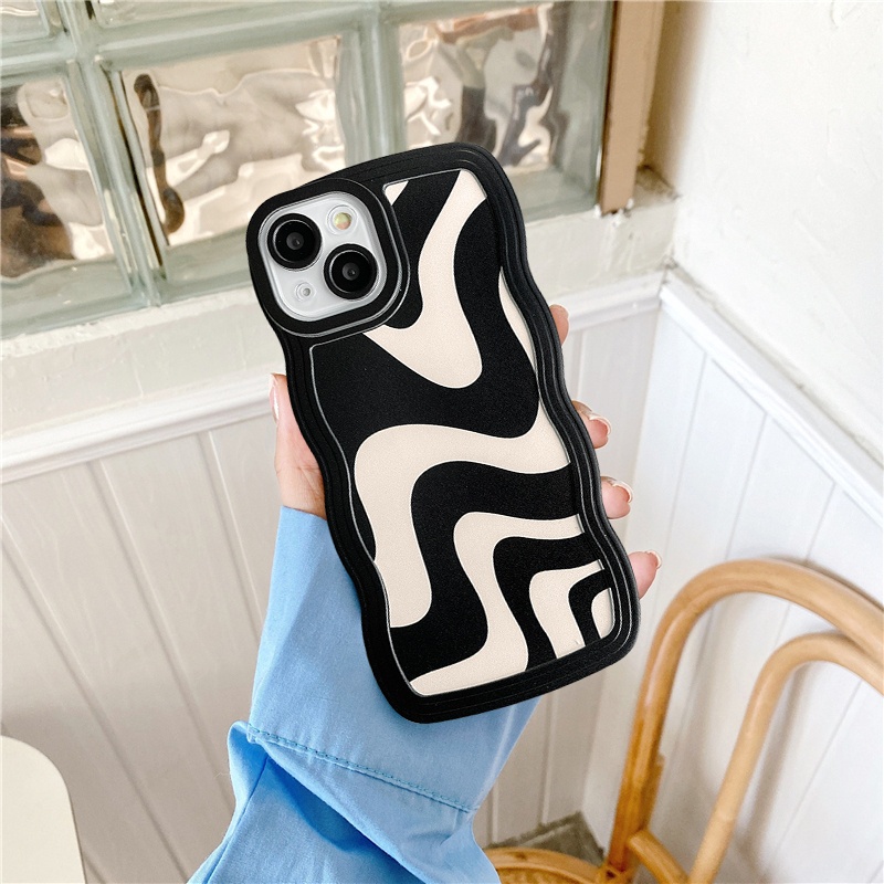 Case Pola Garis Zebra Untuk Oppo A15 A95 A16s A76 A54 A16K A3s A12 A16 A7 A96 A55 A57 2022 A77s A15s A74 A1K A5s A16E A53 A52 A9 A5E 6 2020 7 8 Sarung Bantal Lembut