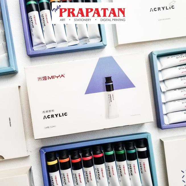 

Miya Himi Acrylic Paint Set 12/18x12ml | Cat Akrilik - 12 Warna