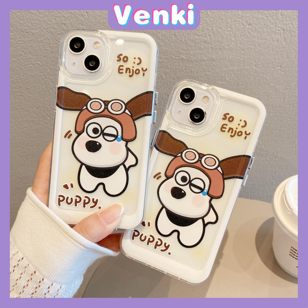 Case For iPhone 14 Pro Max Soft Silcone Big Hole Space Case Cartoon Cute Dog Plating Buttons Camera Protection Shockproof For iPhone 14 13 12 11 Plus Pro Max 6 7 8 Plus XR XS